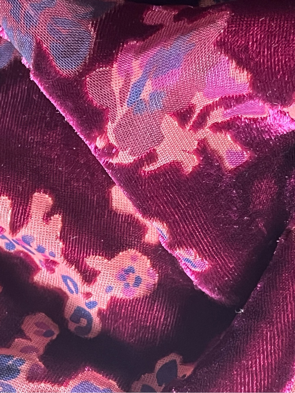 Natural Life Women’s Velvet Burnout Floral Tunic Top Womens Burgundy Boho Sz M - Picture 8 of 13